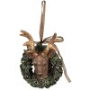 Clayre & Eef 6PR4969 Ciondolo gioiello renna verde, marrone 7x5x11 cm