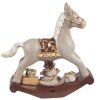 Clayre & Eef 6PR4970 Decorazione Cavallo a dondolo grigio 11x3x11 cm