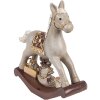 Clayre & Eef 6PR4970 Decorazione Cavallo a dondolo grigio 11x3x11 cm