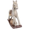 Clayre & Eef 6PR4971 Decorazione Cavallo a dondolo grigio 18x4x18 cm
