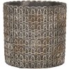 Clayre & Eef 6TE0494L Vaso per fiori da interno grigio Ø 18x17 cm