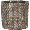 Clayre & Eef 6TE0494M Vaso per fiori da interno grigio Ø 15x14 cm