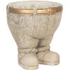 Clayre & Eef 6TE0496 Vaso per fiori da interno grigio Ø 15x17 cm