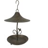 Clayre & Eef 6Y4838 Mangiatoia per uccelli Marrone Verde Ø 27x35-45 cm