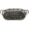 Cestino portaoggetti (set di 3) grigio, verde 55x25x16 - 48x22x14 - 41x18x12 cm