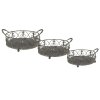 Cestino portaoggetti (set di 3) grigio, verde 45x39x16 - 37x32x15 - 31x26x13 cm