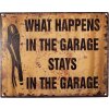 Clayre & Eef 6Y5202 Cartello di testo marrone 25x1x20 cm Garage