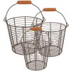 Clayre & Eef 6Y5258 Cestini Marrone Ø 21x16 - Ø 18x14 - Ø 15x13 cm