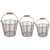 Clayre & Eef 6Y5258 Cestini Marrone Ø 21x16 - Ø 18x14 - Ø 15x13 cm