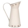 Clayre & Eef 6Y5399 Brocca decorativa in metallo bianco 19x14x27 cm Stile country