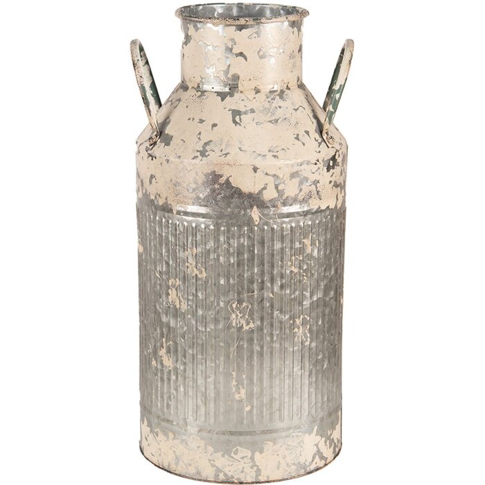Clayre & Eef 6Y5405 Lattiera decorativa Grigio Beige 23x22x47 cm