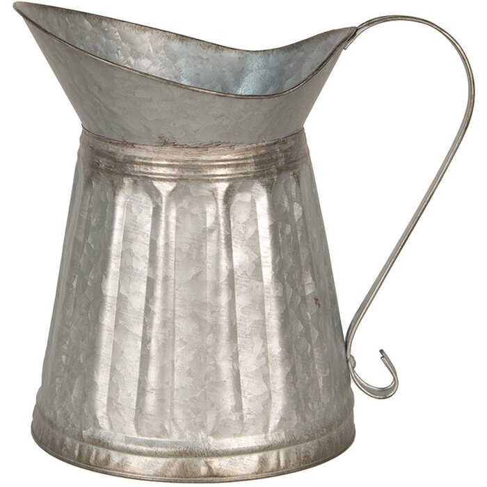 Clayre & Eef 6Y5406 Brocca decorativa Grigio 30x22x29 cm