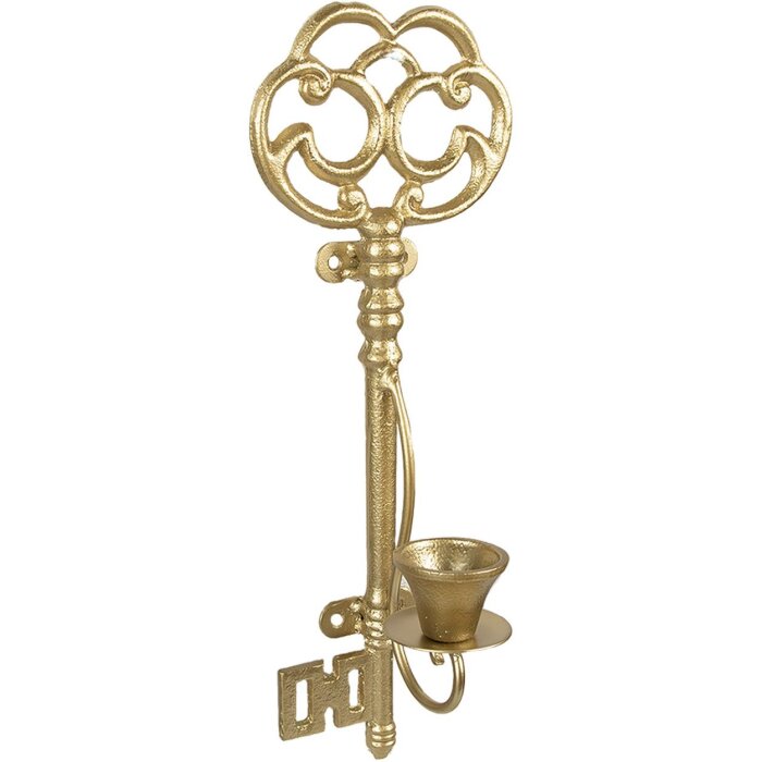 Clayre & Eef 6Y5420 Chiave a candela color oro 13x9x34 cm