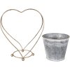 Clayre & Eef 6Y5469 Portapiante Grigio Oro 25x16x29 cm