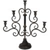 Clayre & Eef 6Y5475 Portacandele nero 46x14x49 cm