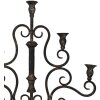 Clayre & Eef 6Y5475 Portacandele nero 46x14x49 cm