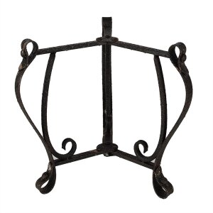 Clayre & Eef 6Y5476 Supporto per piante da interno nero Ø 29x53 cm