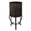 Clayre & Eef 6Y5476 Supporto per piante da interno nero Ø 29x53 cm