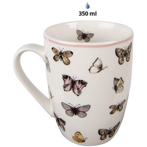 Clayre & Eef BPDMU Mug Bianco Rosa 350 ml