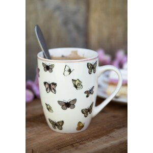 Clayre & Eef BPDMU Mug Bianco Rosa 350 ml