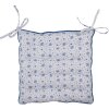 Clayre & Eef BRB29 Cuscino per sedia in schiuma Beige Blu 40x40x4 cm