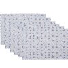 Clayre & Eef BRB40 Set di 6 tovagliette Beige Blu 48x33 cm Cotone