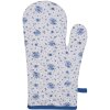 Clayre & Eef BRB44 Guanto da forno beige blu 18x30 cm 100% cotone