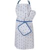 Clayre & Eef BRB44 Guanto da forno beige blu 18x30 cm 100% cotone