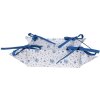 Clayre & Eef BRB47 Cestino per il pane beige blu 35x35x8 cm Cotone motivo floreale
