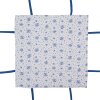 Clayre & Eef BRB47 Cestino per il pane beige blu 35x35x8 cm Cotone motivo floreale