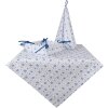 Clayre & Eef BRB48 Asciugamano da tè Bianco Blu Ø 80 cm Cotone Stile Vintage