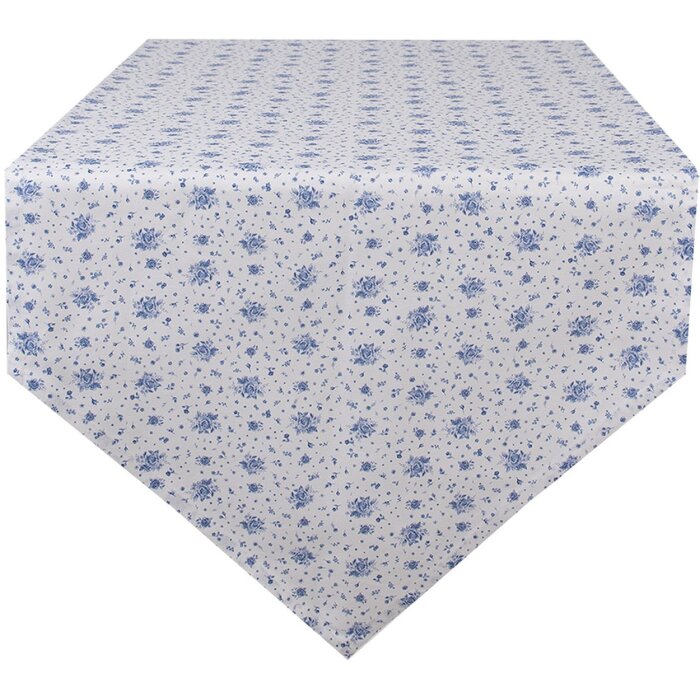 Clayre & Eef BRB65 Runner da tavola Beige, Blu 50x160 cm