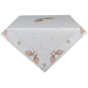 Clayre & Eef BSLC01 Tovaglia Beige Brown 100x100 cm