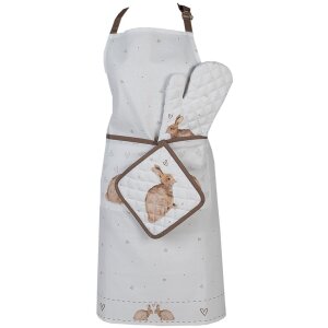 Clayre & Eef BSLC41 Grembiule Beige Brown 70x85 cm