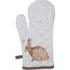 Clayre & Eef BSLC44 Guanto da forno Beige Brown 18x30 cm