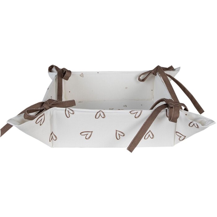 Clayre & Eef BSLC47 Cestino per pane Beige Brown 35x35x8 cm