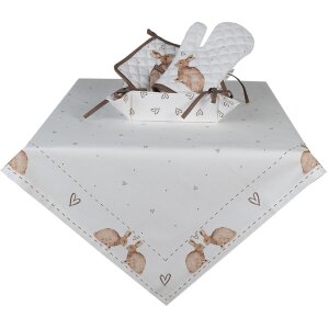 Clayre & Eef BSLC47 Cestino per pane Beige Brown 35x35x8 cm