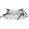 Clayre & Eef BSLC47 Cestino per pane Beige Brown 35x35x8 cm