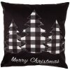 Clayre & Eef BWX23 Copricuscino nero bianco Merry Christmas 45x45 cm