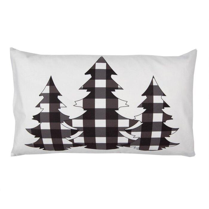 Clayre & Eef BWX36-5 Copricuscino Bianco Nero 30x50 cm