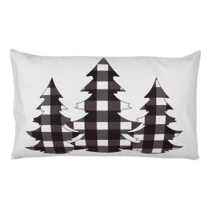 Clayre & Eef BWX36-5 Copricuscino Bianco Nero 30x50 cm