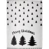 Clayre & Eef BWX60-2 Plaid Bianco Nero 130x170 cm