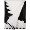 Clayre & Eef BWX60-2 Plaid Bianco Nero 130x170 cm