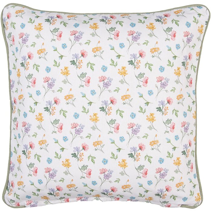 Clayre & Eef CFL21 Copricuscino bianco 40x40 cm