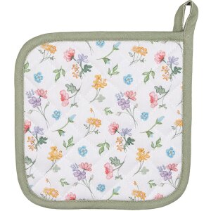 Clayre & Eef CFL45 Portapentole Bianco, Verde 20x20 cm