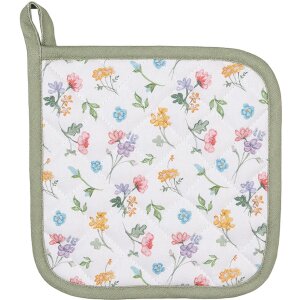 Clayre & Eef CFL45 Portapentole Bianco, Verde 20x20 cm