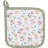 Clayre & Eef CFL45 Portapentole Bianco, Verde 20x20 cm