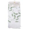 Clayre & Eef CT027 Asciugamano per ospiti Bianco Verde 40x66 cm