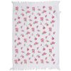 Clayre & Eef CT029 Asciugamano per ospiti Bianco Rosa 40x66 cm