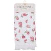 Clayre & Eef CT029 Asciugamano per ospiti Bianco Rosa 40x66 cm